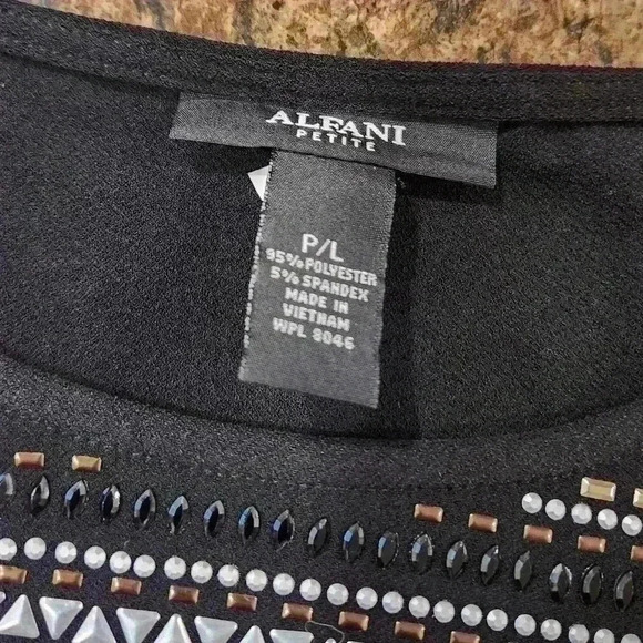 NEW NWT Alfani Petite Embellished Shift Dress, Size P/L; RETAIL $99.50 - Picture 7 of 7